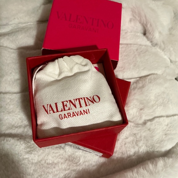 Valentino Garavani Preloved Fushia Crystals VLogo Earrings - Picture 11 of 13